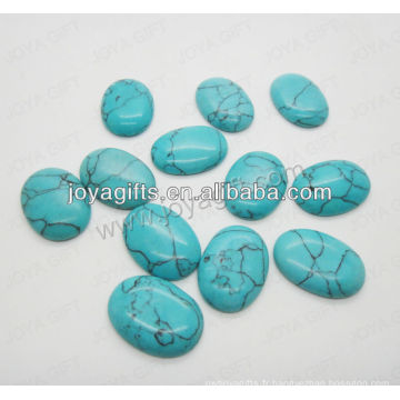 Forme ovale turquoise en forme de cabochon / surface anneau / forme olive / accessoires en anneau